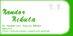 nandor mikula business card